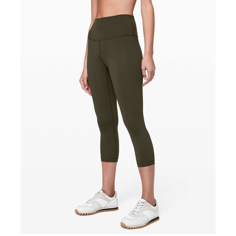 Lululemon Wunder Under Crop High-Rise Full-On Luxtreme 21" Green size 4